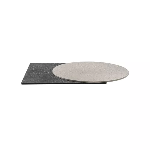 Solid laminate stone finish