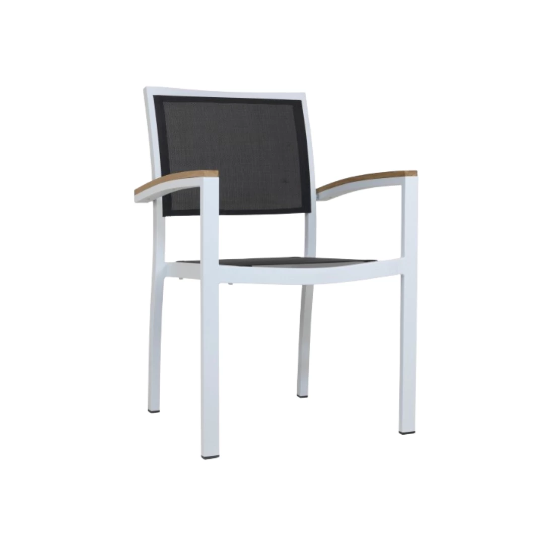 George White/Black Textilene