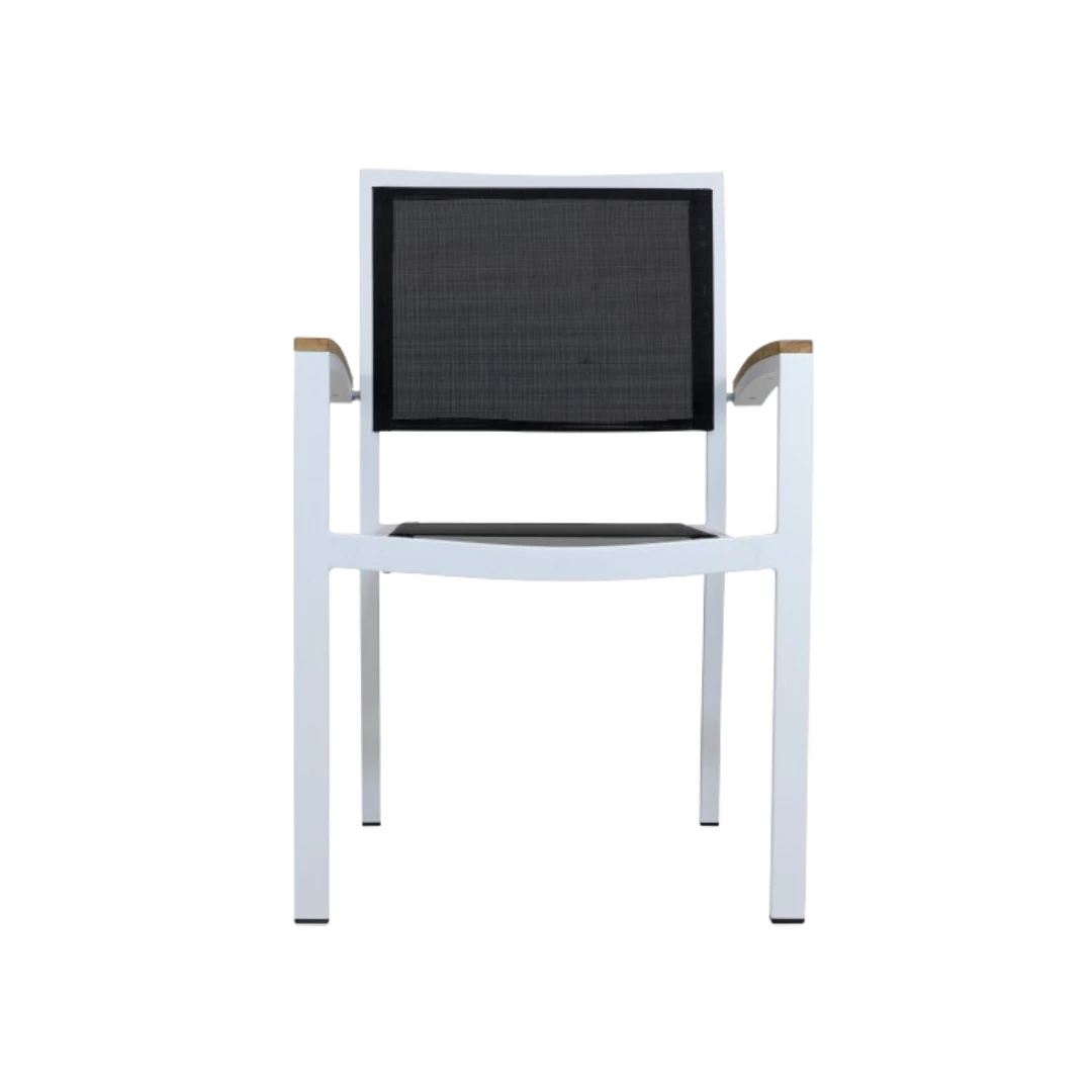 George White/Black Textilene